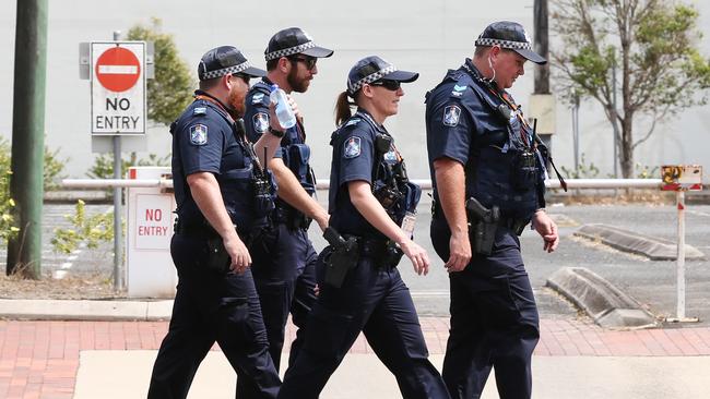 Queensland Police officers on patrol in Cairns. Picture: Brendan Radke.