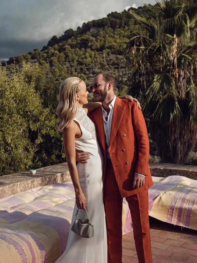 The glamourous bride wore Aussie designers