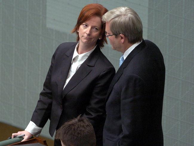 Instability and spills … Labor leadership rivals Julia Gillard and Kevin Rudd.