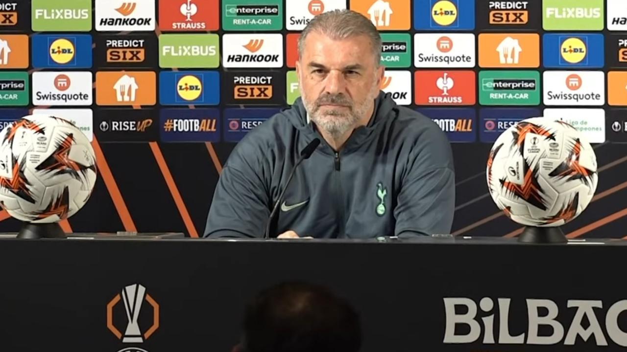Ange was fired up during his press conference. Picture: YouTube