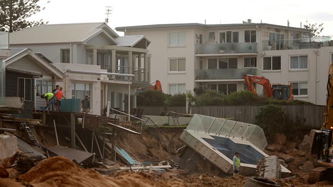 The famous pool which was dislodged in the huge storm. Picture: John Grainger