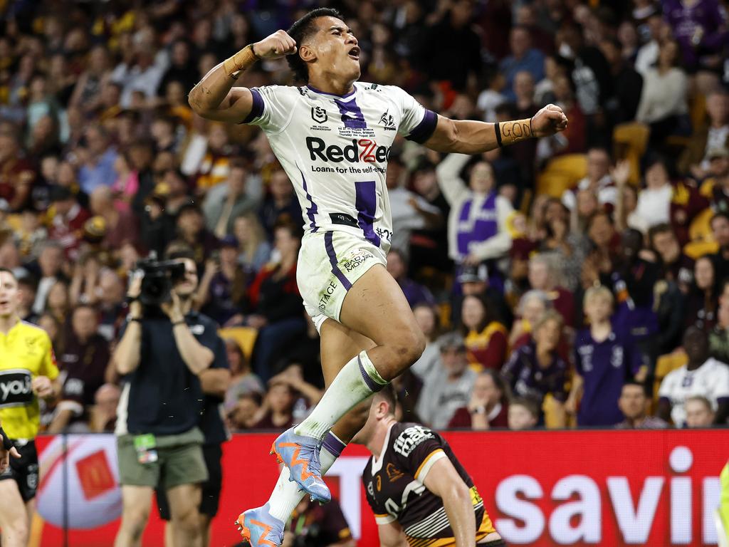 Sua Fa'alogo is flying. Picture: NRL Photos