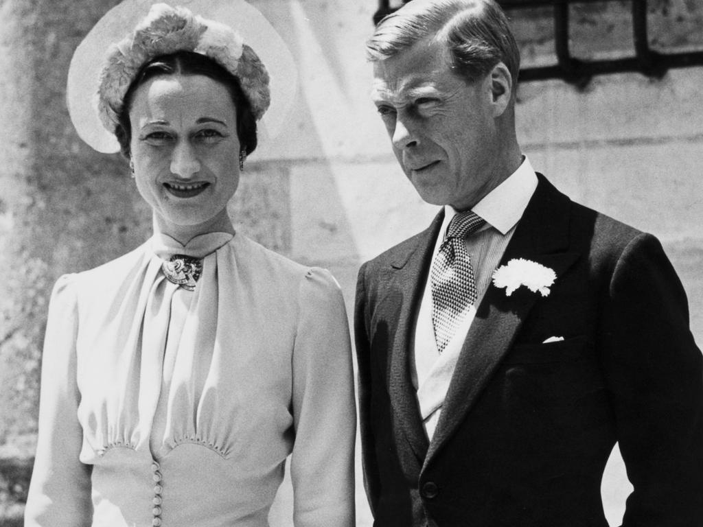 Wallis Simpson and Prince Edward, The Duke and Duchess of Windsor, on their wedding day in 1937. Picture: Popperfoto/Getty Images.