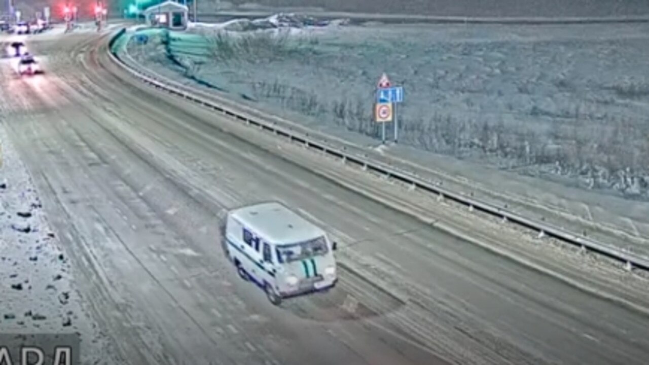 The van which could be carrying Navalny’s body. Supplied