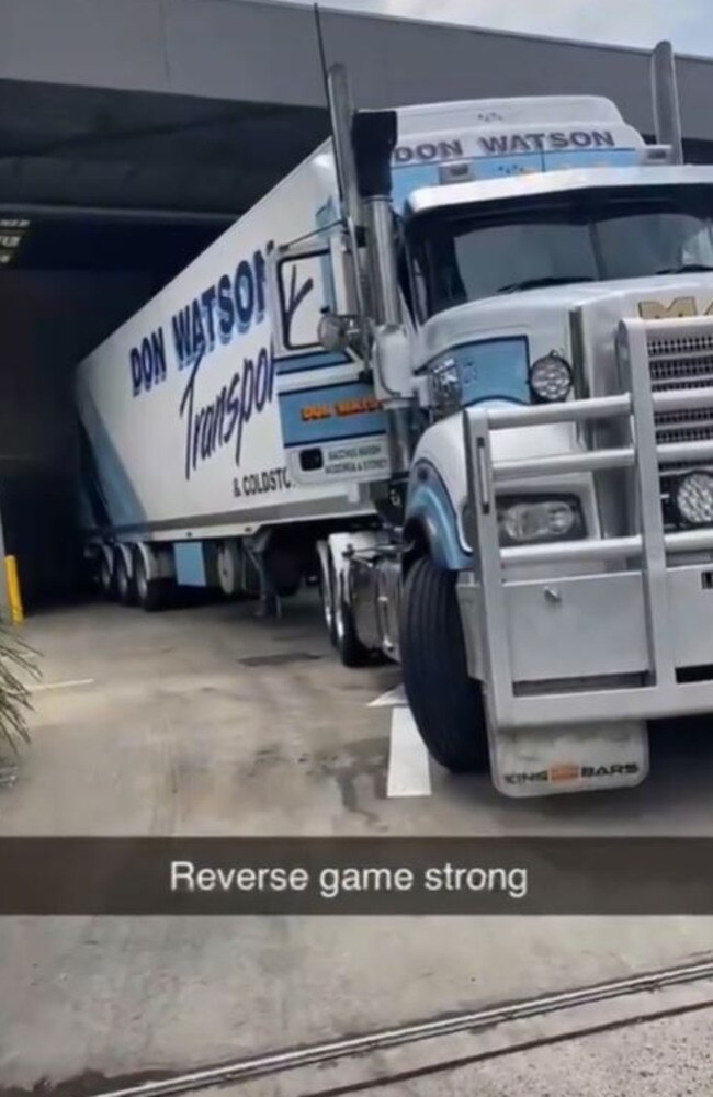 Only 2.9 per cent of truck drivers in Australia are women. Picture: TikTok/qu13nb