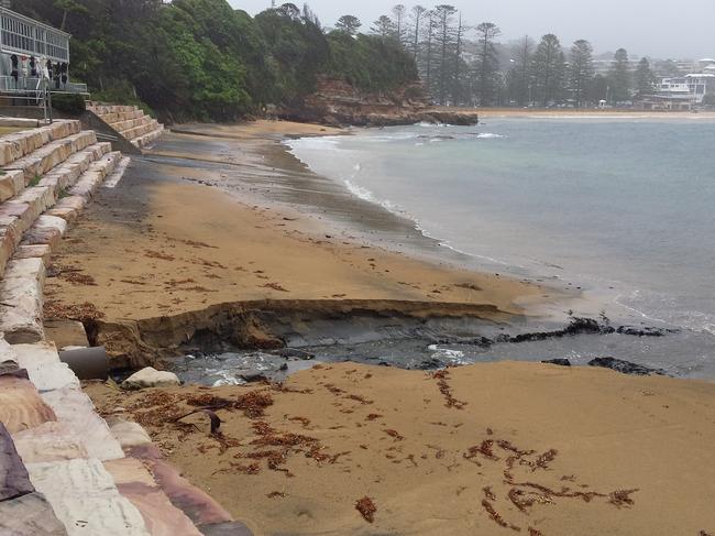 Storm water pouring into Terrigal Haven.