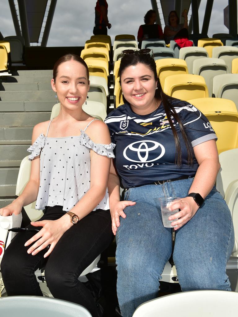 North Queensland Cowboys against Newcastle Knights at Queensland Country Bank Stadium. Chiane Marshall and Chantelle Barra. Picture: Evan Morgan