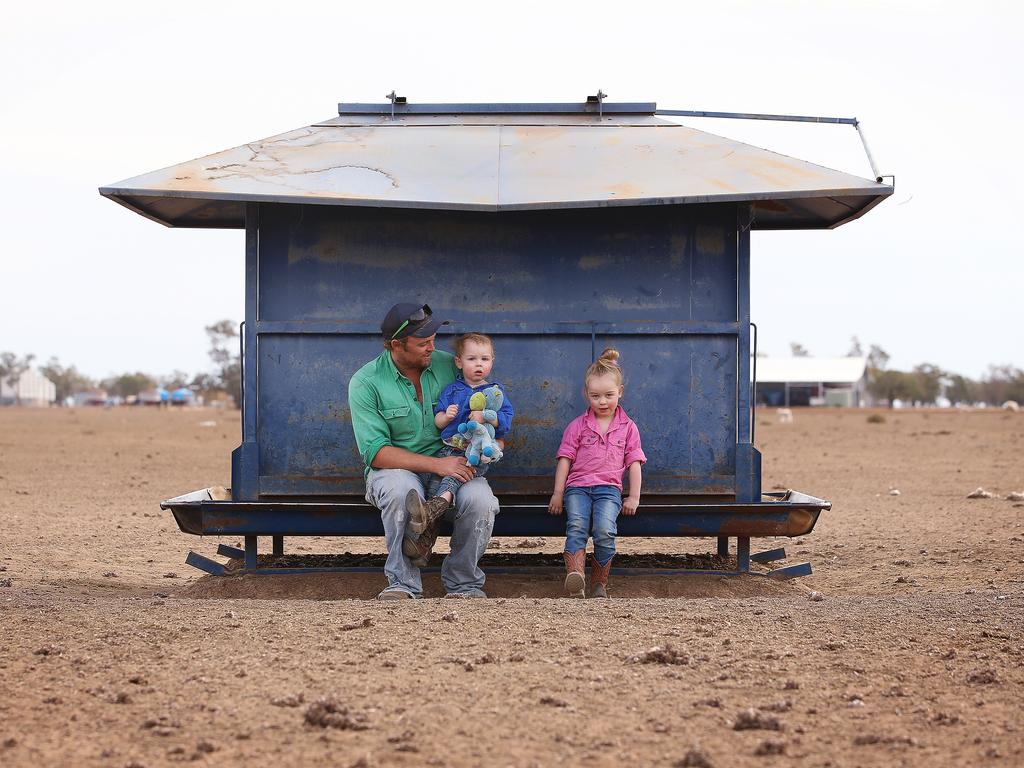 The Holcombe family are struggling through a massive drought. Picture: Sam Ruttyn