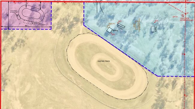 Ipswich City Council has applied to set up a radio-controlled speedway area (pink) at its Ipswich Motorsports Precinct.