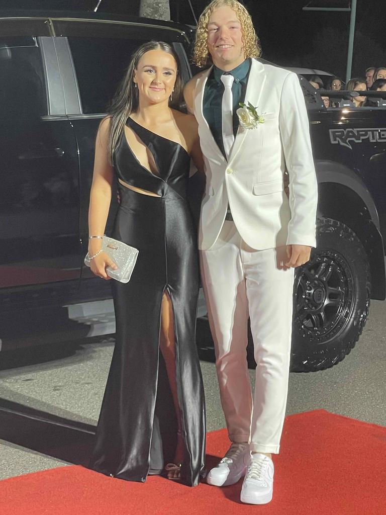 Students on the red carpet of the 2023 Xavier College School Formal at the Hervey Bay Boat Club