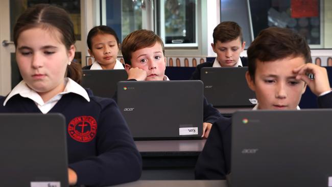 NAPLAN data for 2021 shows that 25 per cent of year 9 students and 20 per cent of year 7 students failed to meet the minimum standard for reading. Picture: David Caird