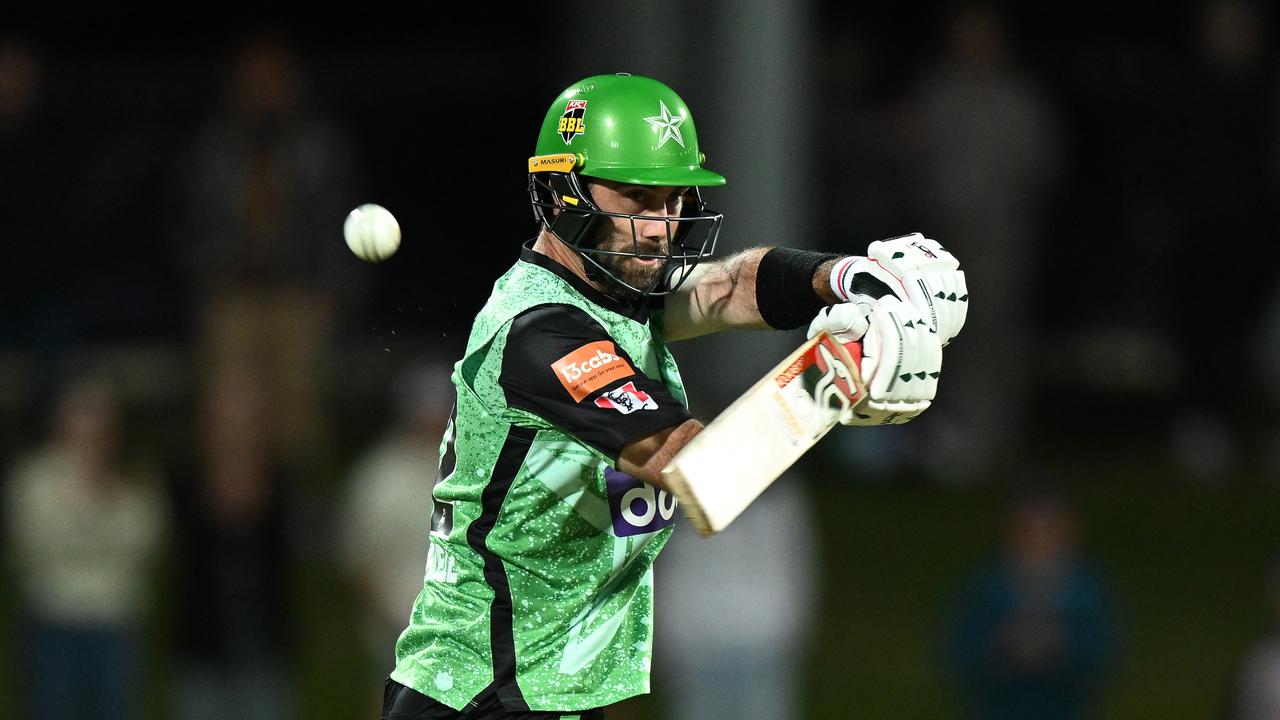 HOBART, AUSTRALIA – DECEMBER 28: Glenn Maxwell of the Stars batting during the BBL match between Hobart Hurricanes and Melbourne Stars at Blundstone Arena, on December 28, 2023, in Hobart, Australia. (Photo by Steve Bell/Getty Images)