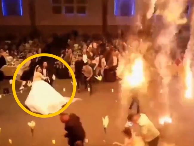 Haunting clip of wedding before 100 killed