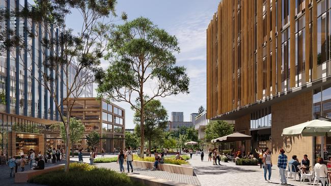 An artist’s impression of the Parramatta North precinct. Picture: NSW Government