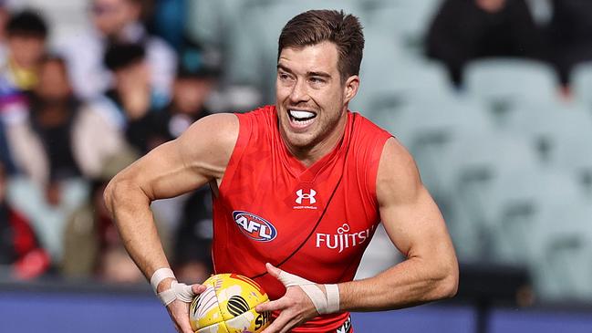 Zach Merrett was suspended for a week. Picture: Michael Klein