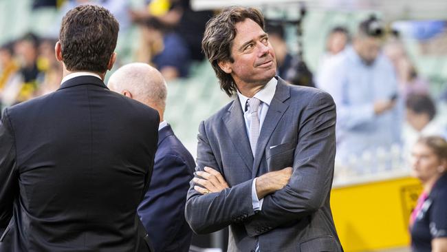 AFL chief executive Gillon McLachlan says ‘if there is a complaint or incident, it is taken seriously’. Picture: Aaron Francis