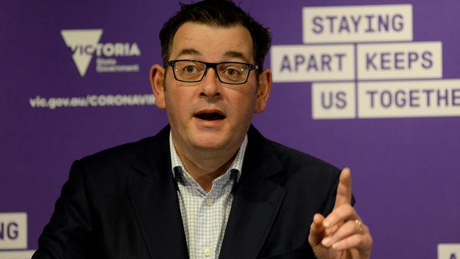 Victorian premier Daniel Andrews has used emotional language that is ‘typical of sunk-cost rhetoric’. Picture: NCA NewsWire/Andrew Henshaw