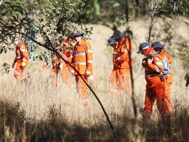 Police and SES co-ordinating a land search in the Brisbane Valley area after 16-year-old Tiffany Taylor vanished. Picture: Tara Croser