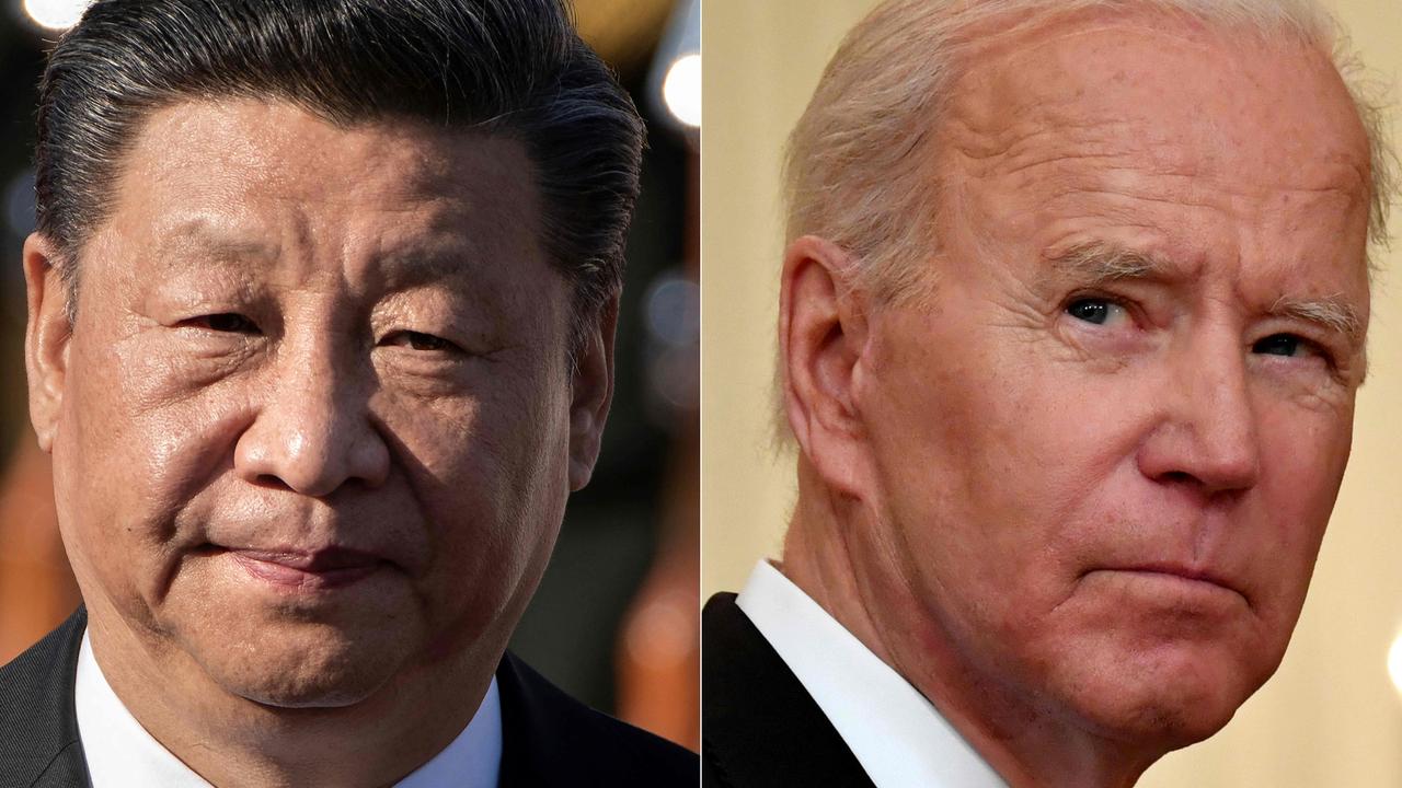 Chinese President Xi Jinping (L) and US President Joe Biden. Picture: AFP