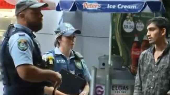 The three men armed with a firearm and a sword threatened a 23-year-old employee. Pic: Channel 7