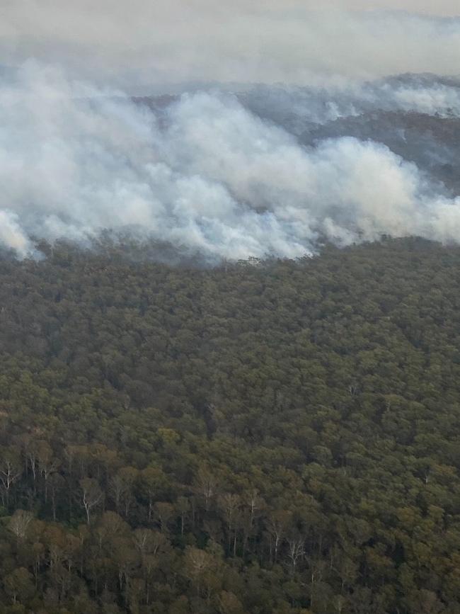 Coolagolite fire seen from the air. Picture: RFS