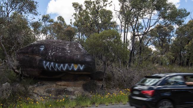 The “Lizard Rock” on the proposed redevelopment site along Morgan Rd, which runs between Oxford Falls and Belrose. (AAP Image / Julian Andrews)