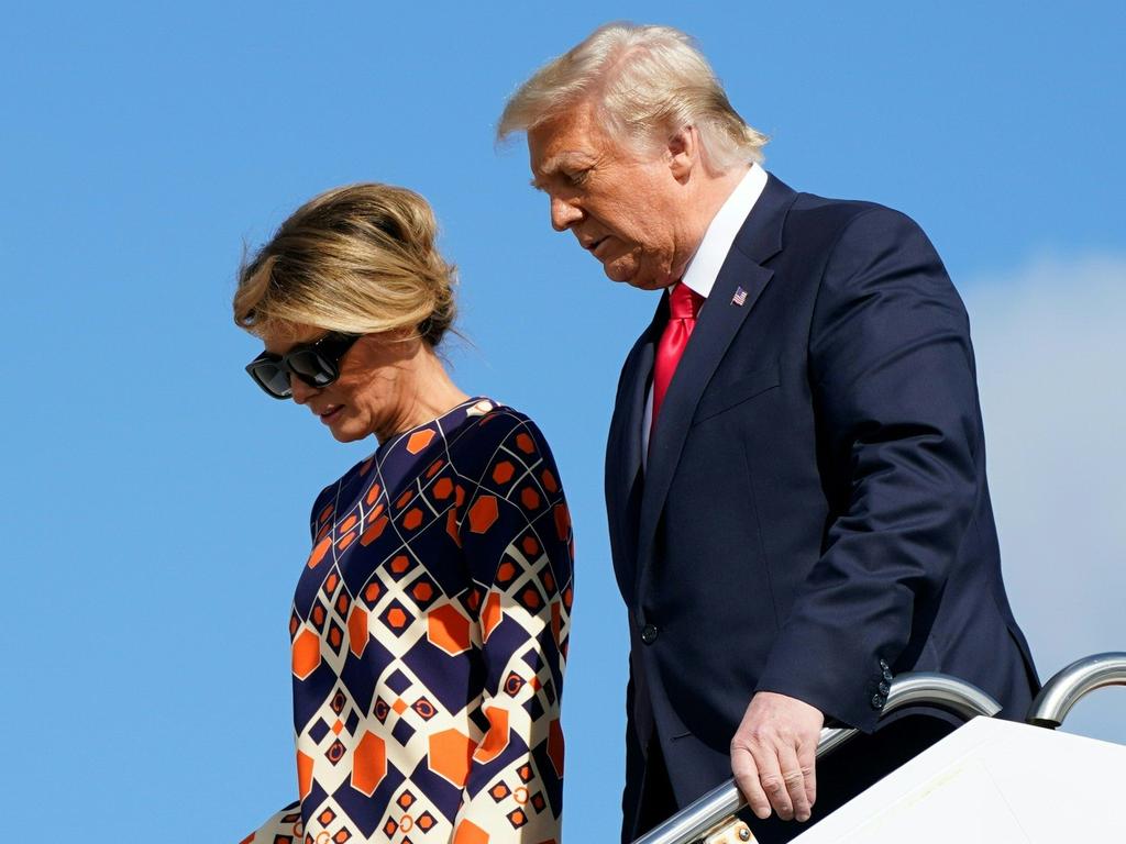 Melania Trump’s Air Force One outfit change to $5290 Gucci dress in ...