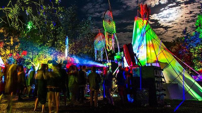 A scene from the Rabbits Eat Lettuce music festival. Picture: Daniel Tran