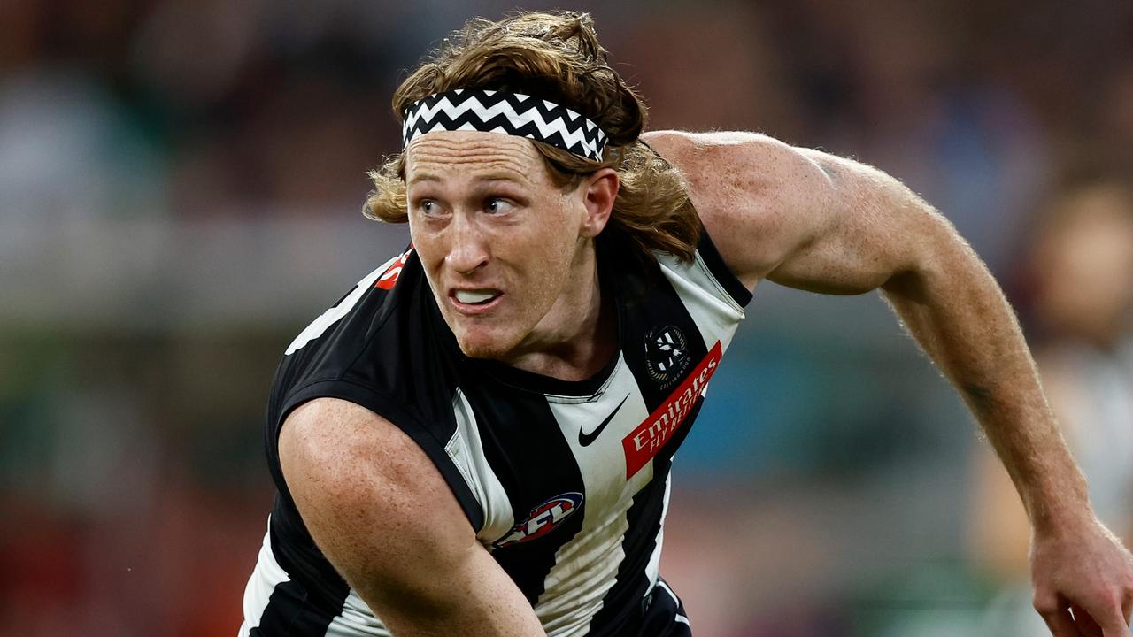 Nathan Murphy of the Magpies in action during the 2023 AFL Round 12 News  Photo - Getty Images