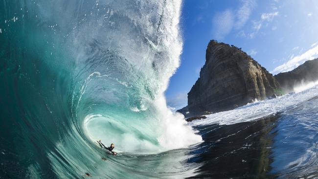 Surfer Harley Ward at Shipstern Bluff Picture: Mat Tildesley