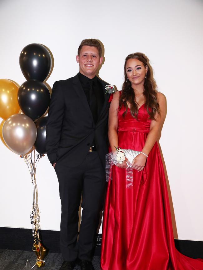 Emily Way Tim Naeger at Trinity Lutheran College formal at Gold Coast Convention and Exhibition Centre. Photograph : Jason O'Brien