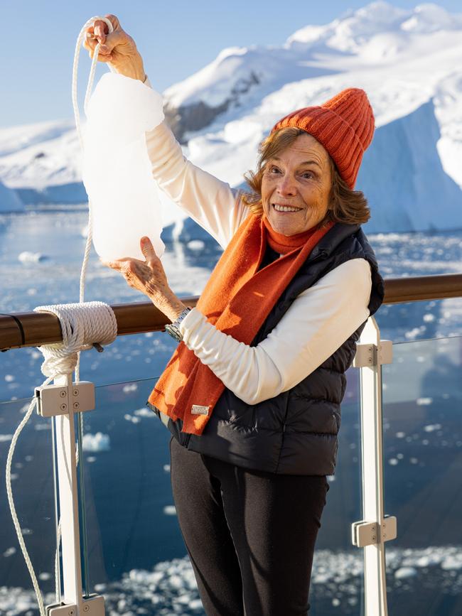 Sylvia Earle at the christening of the ship named after her.