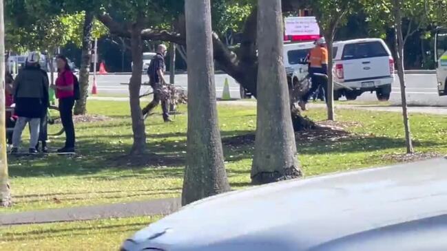 A homeless camp at Carey Park in the Southport CBD is being moved on by authorities.