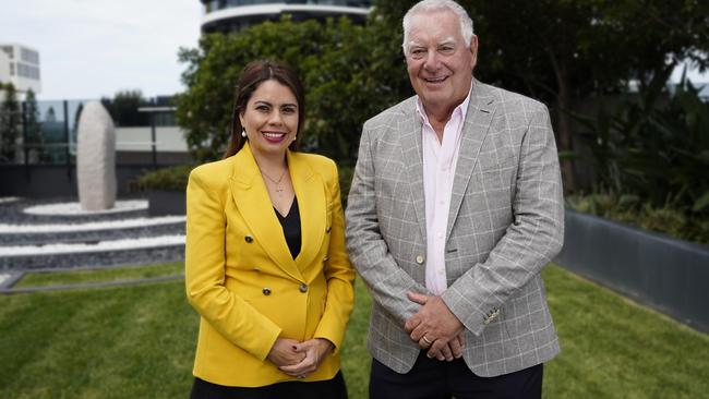 Destination Gold Coast CEO Patricia O'Callaghan and retiring Destination Gold Coast chairman Paul Donovan