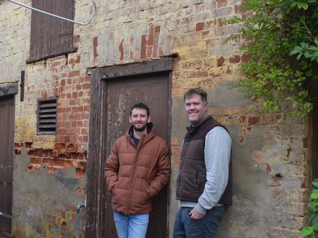 Angus Wardlaw Winemaker/owner and Leigh Underwood Business and Sales Manager at Brothers at War wine. Picture Jason Katsaras