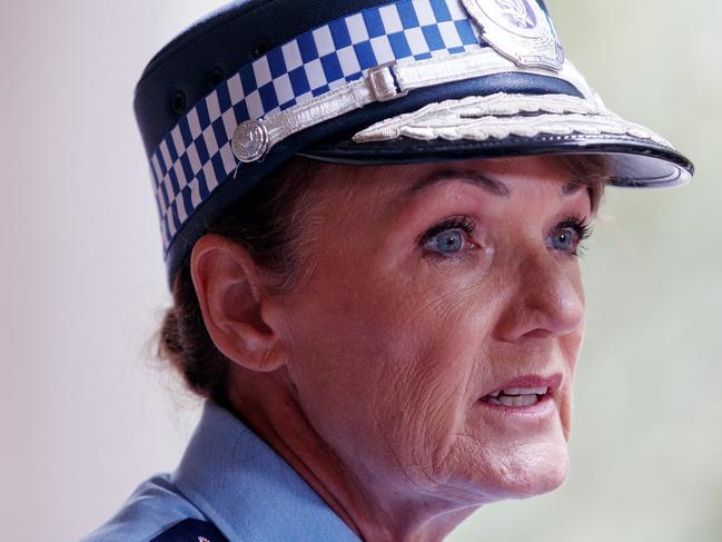 SYDNEY, AUSTRALIA - NewsWire Photos JANUARY 30, 2025: NSW Police Commissioner Karen Webb during a press conference addressing the ongoing police investigation into an incident in Dural. Picture: NewsWire / Nikki Short