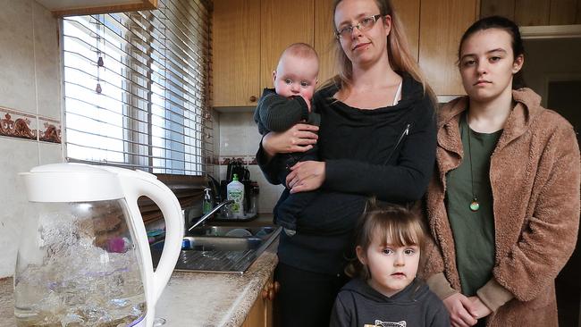 Campbellfield mother Kim Griffiths has to boil her water before cooking. Picture: Ian Currie