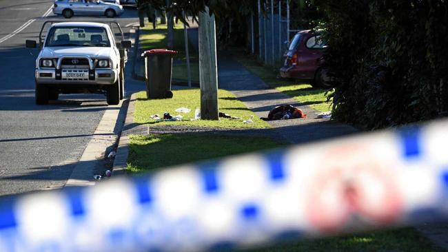 The scene of the brawl in Murwillumbah. James Paul Alderton is facing a committal hearing over an alleged stabbing murder. Picture: Steve Holland