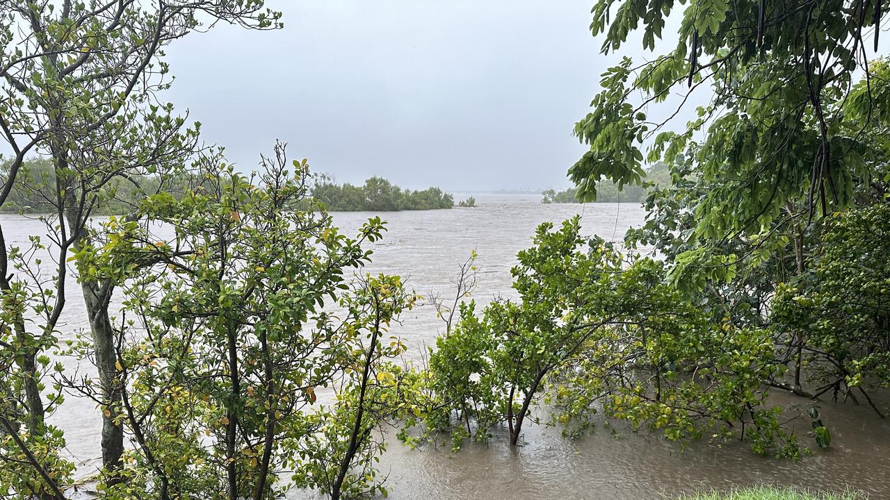 The Pioneer River at Cremorne on January 17, 2023 just before high tide. Picture: Heidi Petith