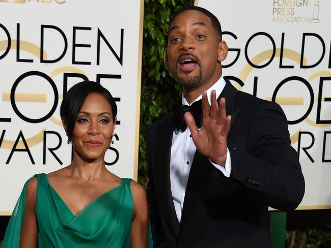 Jada Pinkett Smith and Will Smith have pledged to boycott this year’s Oscars. Picture: AFP/Valerie Macon