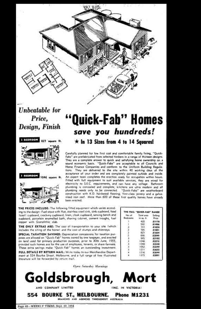 You could but a four bedroom kit home for under £4000. Picture: Trove/Weekly Times.