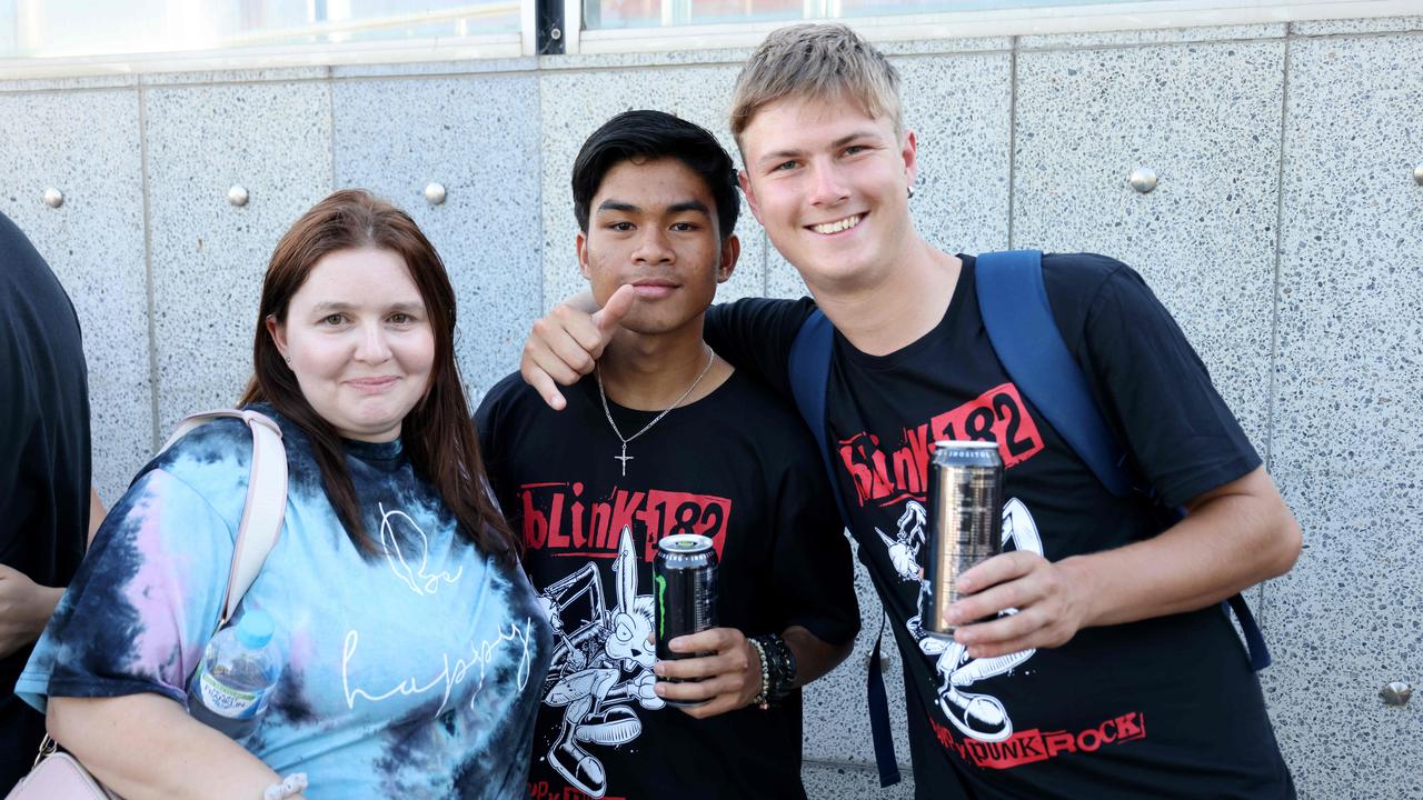 Blink 182 fans at the Adelaide Entertainment centre. Picture: Kelly Barnes