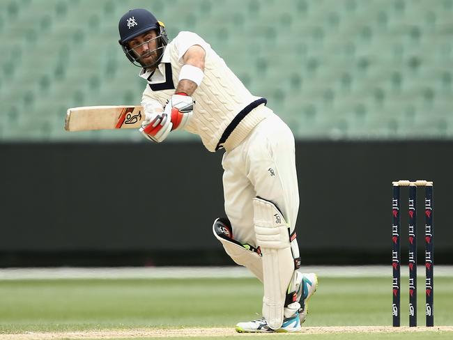 Glenn Maxwell plays a shot for Victoria during a Sheffield Shield match at Melbourne Cricket Ground last December.