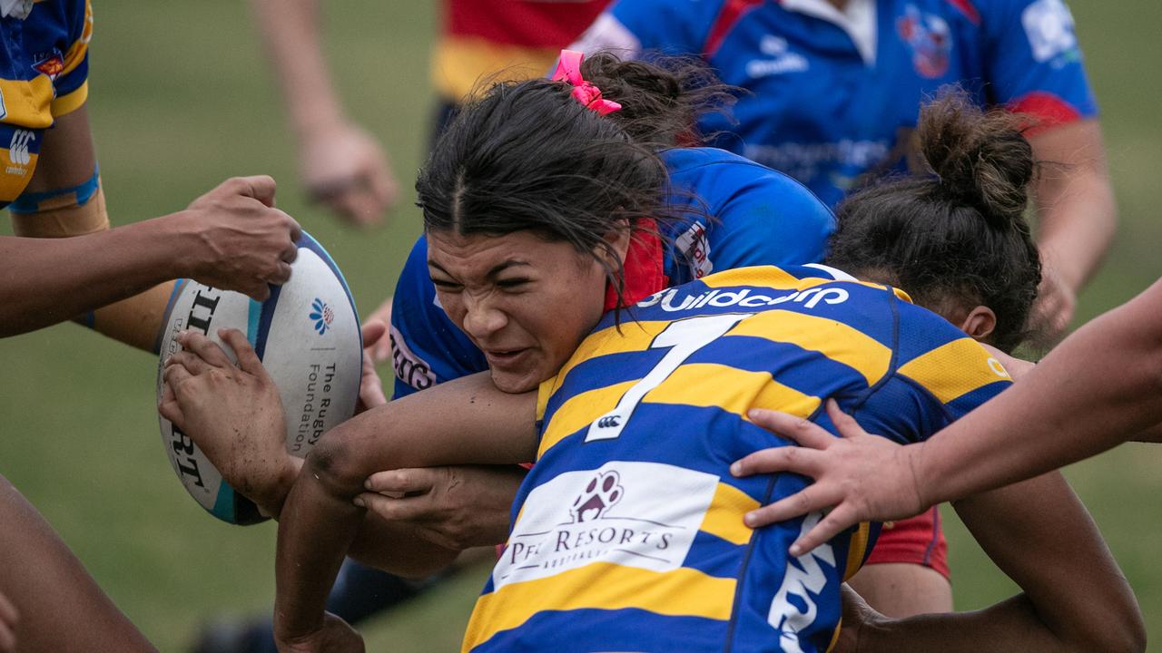 Manly’s Shonte Taumata in a tough game against Uni.
