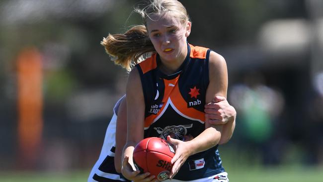 Neve Crowley in action for Calder Cannons. Picture: Julian Smith