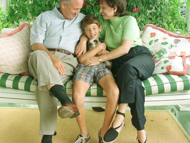 John and Patsy Ramsey with their son Burke after the murder. His mother said life wouldn’t be worth living if she lost him too.