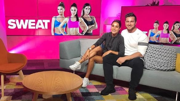 Kayla Itsines and Tobi Pearce, who have built Sweat into a $100 million fitness empire. Picture: Instagram