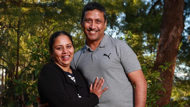 Neha and Sushil Teli, who became citizens last year, were both born in India and moved to Australia in 2015. Picture: Justin Lloyd.