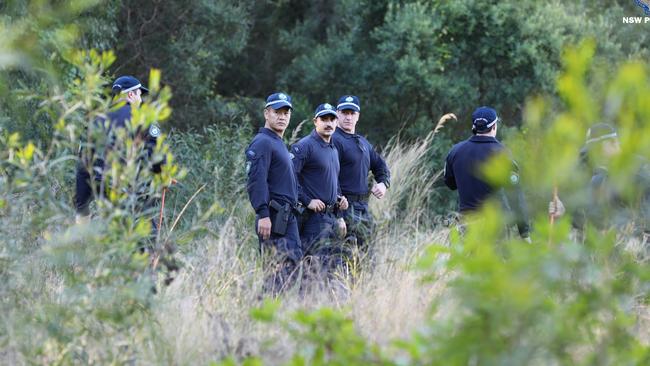 Police at the scene of a Menangle property on May 28, 2024 where a truck was located in the search for missing Brazilian diver Jhoni Fernandes Da Silva. Picture: NSW Police