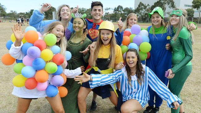 VCE students dressed up for the event.  Picture: Kris Reichl